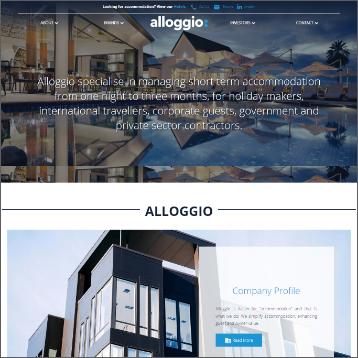 Allogio Website Screenshot