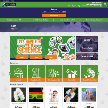 Fizzics Education Website Screenshot