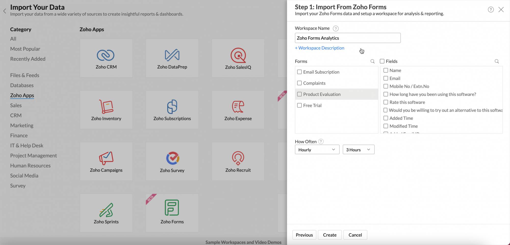 Connect Zoho Forms